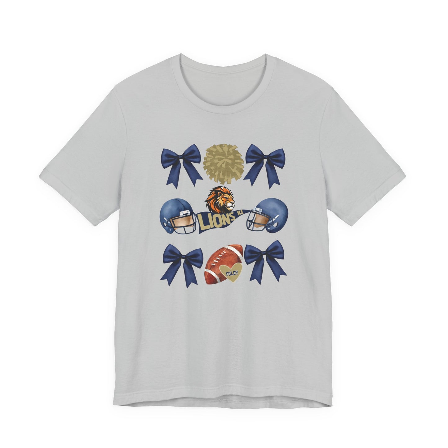 Lions Coquette Football Cheer Tee - Bella Canvas