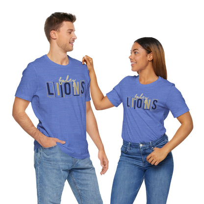 Lions Blocky Spirit Tee - Bella Canvas