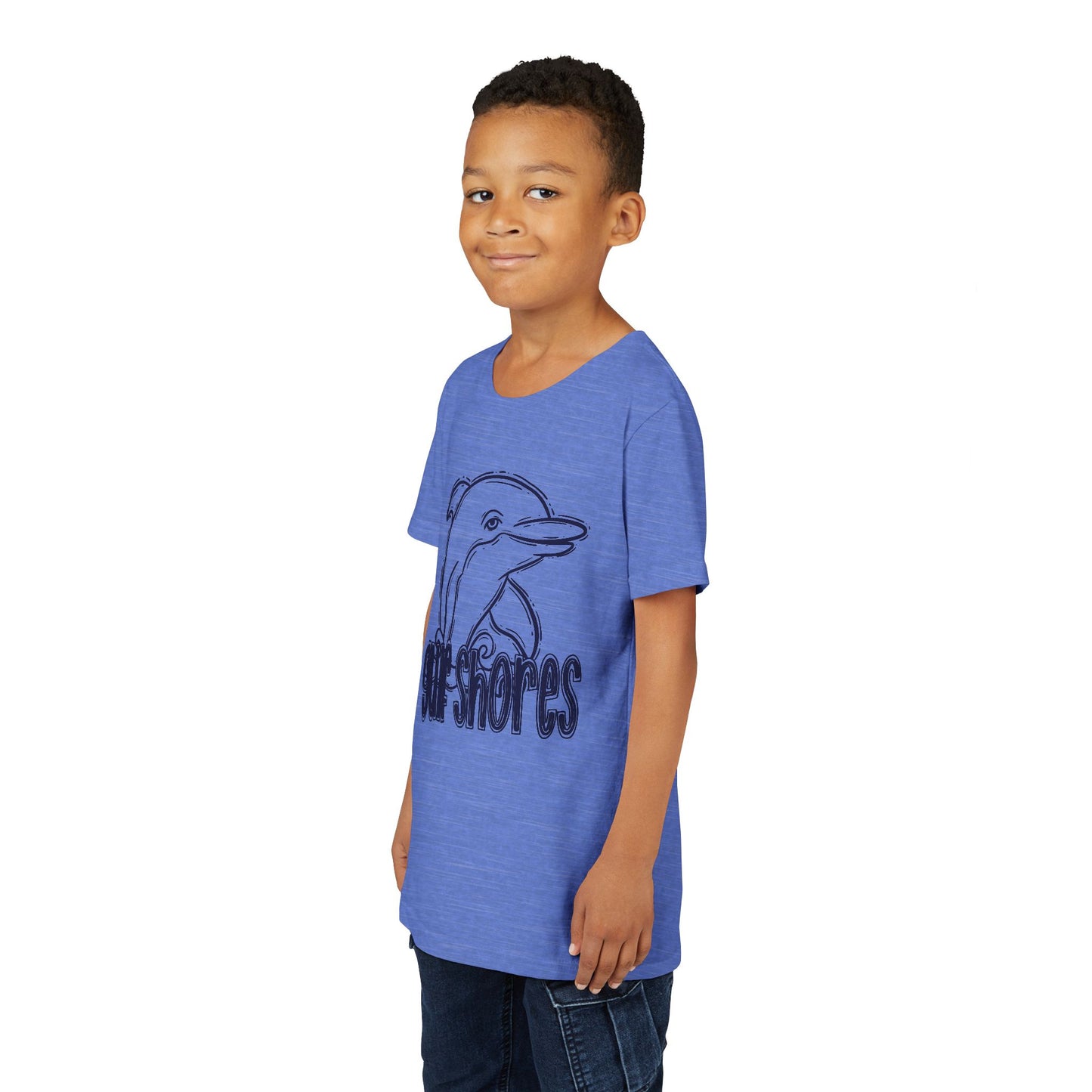 Youth Dolphin Sketch Tee - Bella Canvas