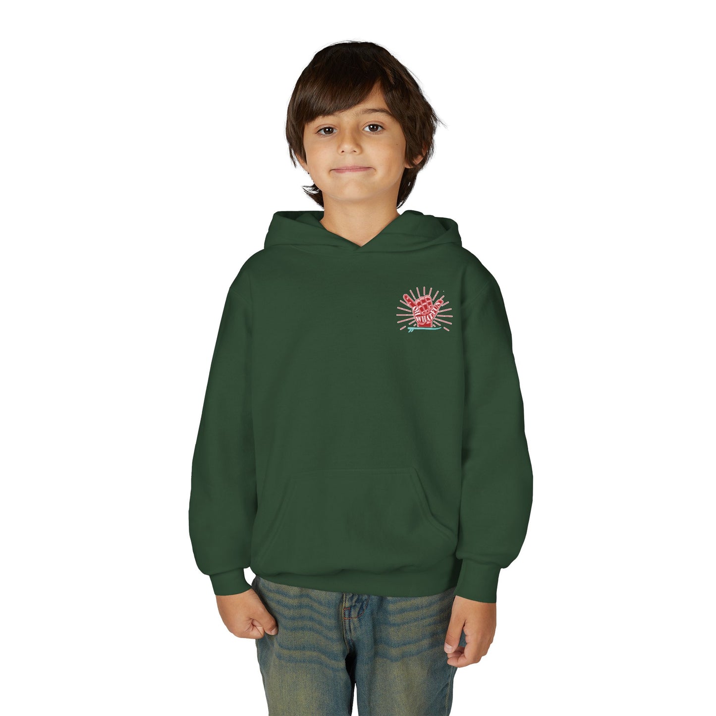 Youth Surfing Christmas Hoodie - Gildan