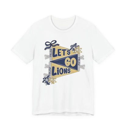 Let's Go Lions Pennant Tee - Bella Canvas