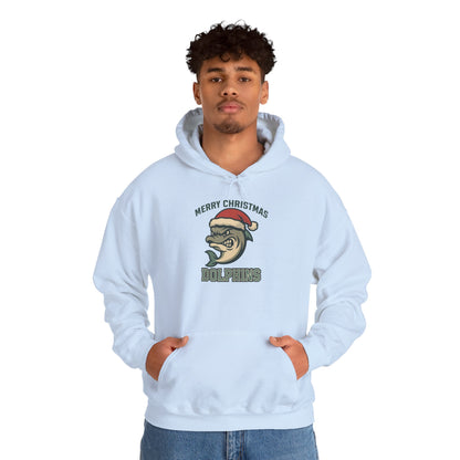 Merry Christmas Dolphin Hoodie - Gildan