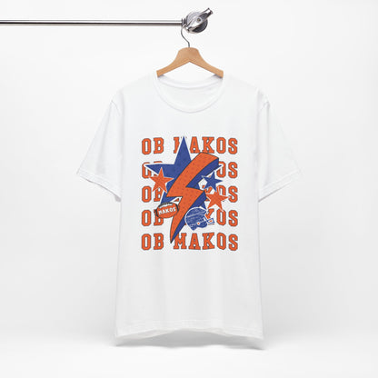 Adult Makos Lightning Football Tee - Bella Canvas