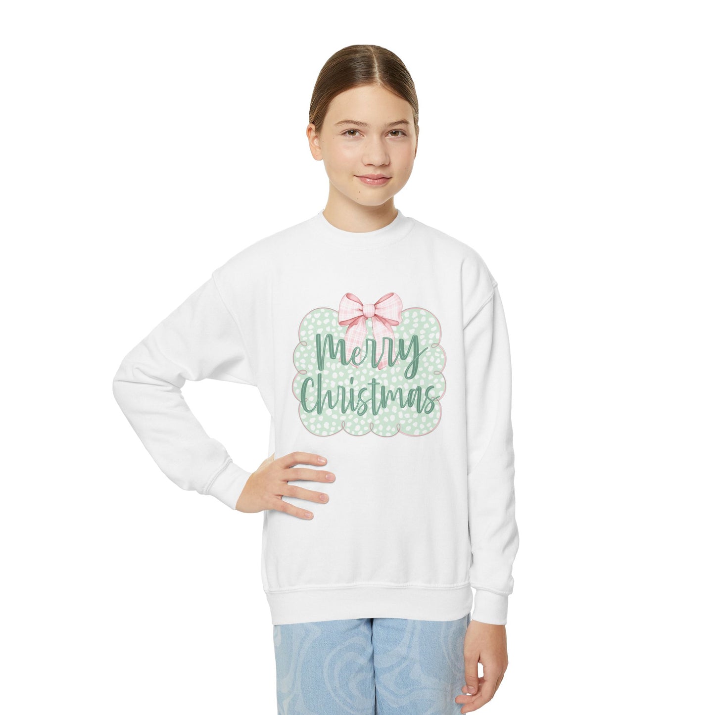 Merry Christmas Youth Sweatshirt - Gildan