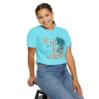 Adult Life of a Dolphin Faux Glitter - Comfort Colors