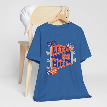 Adult Makos Let's Go Pennant Tee - Bella Canvas