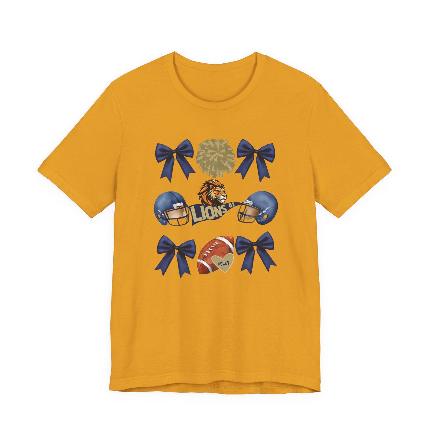 Lions Coquette Football Cheer Tee - Bella Canvas