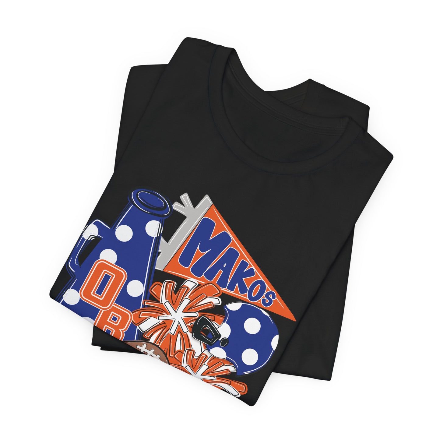 Adult Mega Makos Spirit Football Tee - Bella Canvas