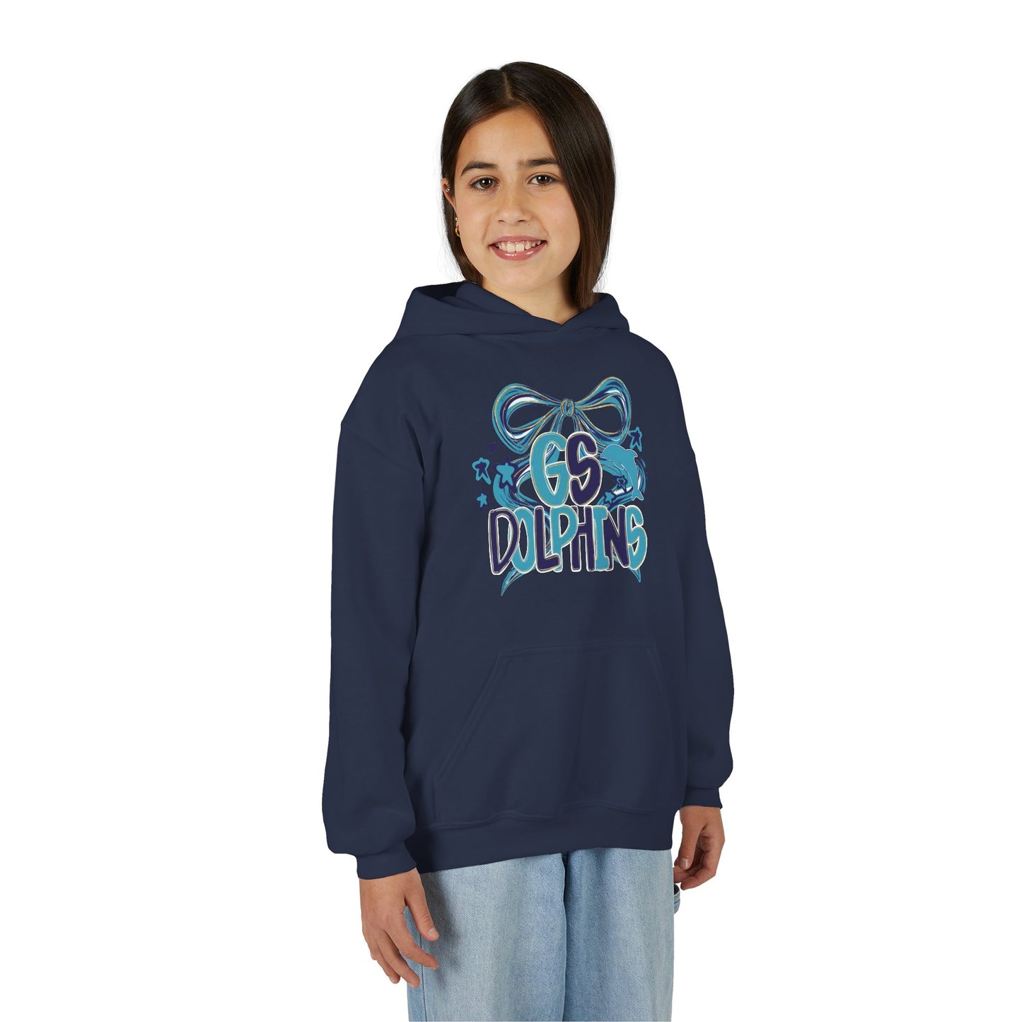 Youth GS Dolphins Bow Tee - Gildan