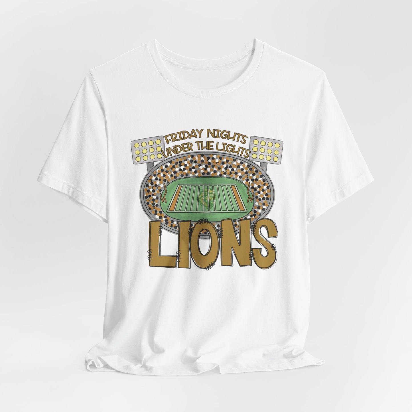 Adult LionsFriday Nights Under the Lights Tee - Bella Canvas