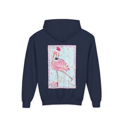 Flamingle All The Way Flamingo Hoodie - Gildan