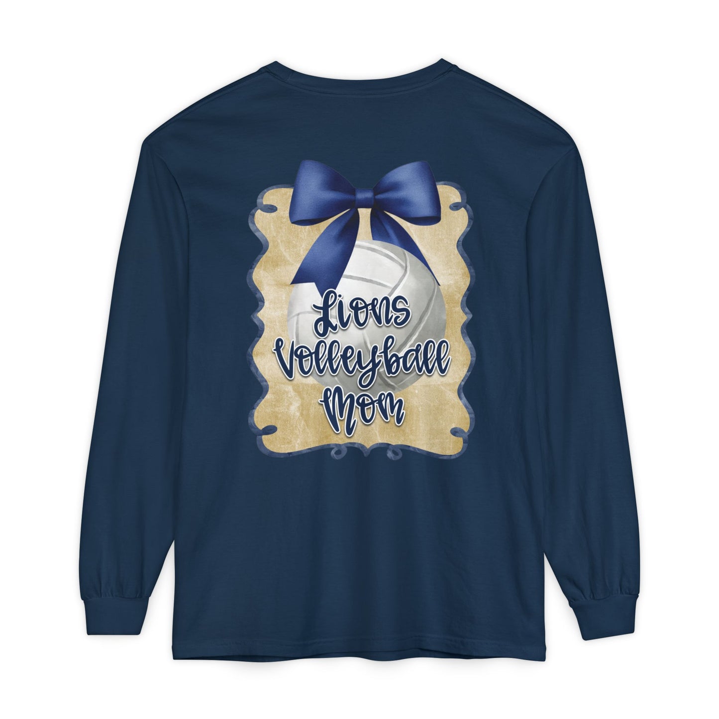 Foley Lions Volleyball Mom Long Sleeve T-Shirt- Comfort Colors