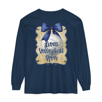 Foley Lions Volleyball Mom Long Sleeve T-Shirt- Comfort Colors
