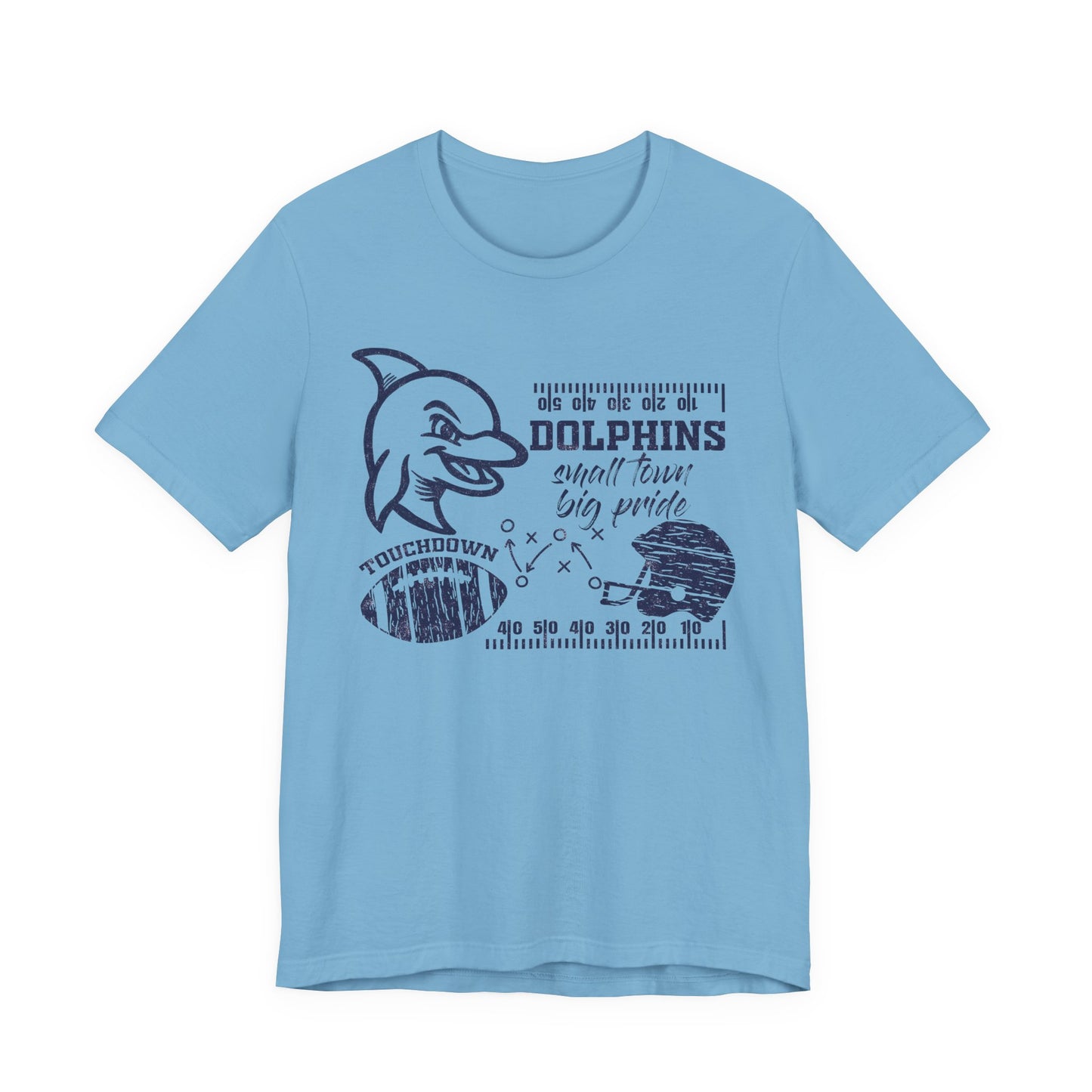 Adult Dolphin Football Tee - Bella Canvas