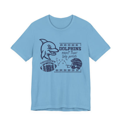 Adult Dolphin Football Tee - Bella Canvas