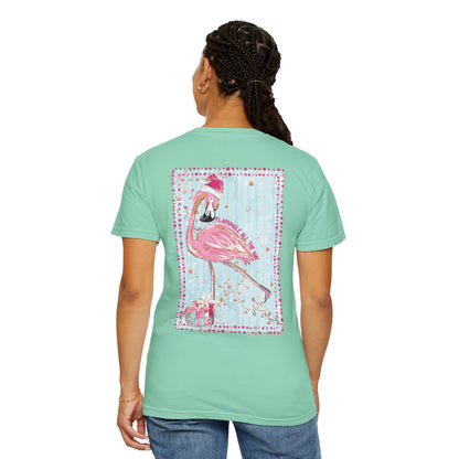 Flamingo Flamingle All the Way Christmas Tee - Comfort Colors