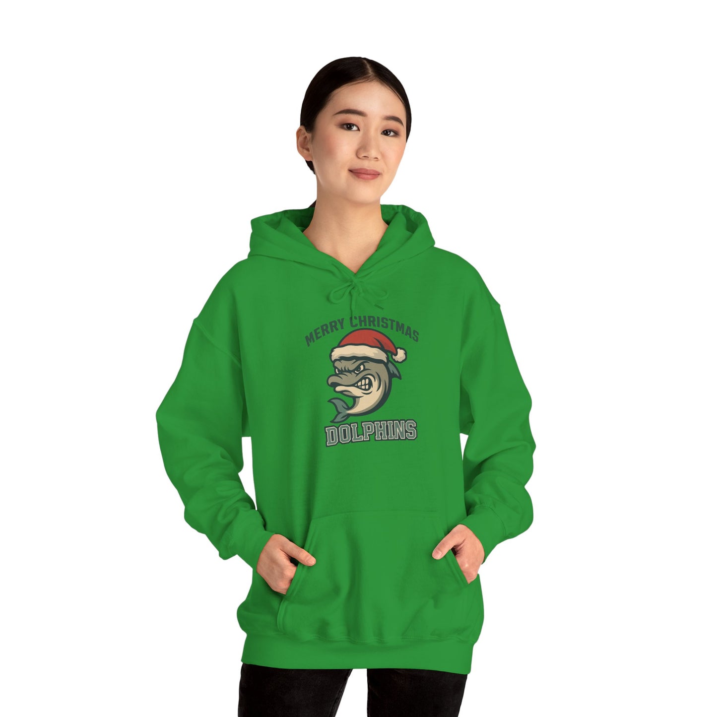 Merry Christmas Dolphin Hoodie - Gildan