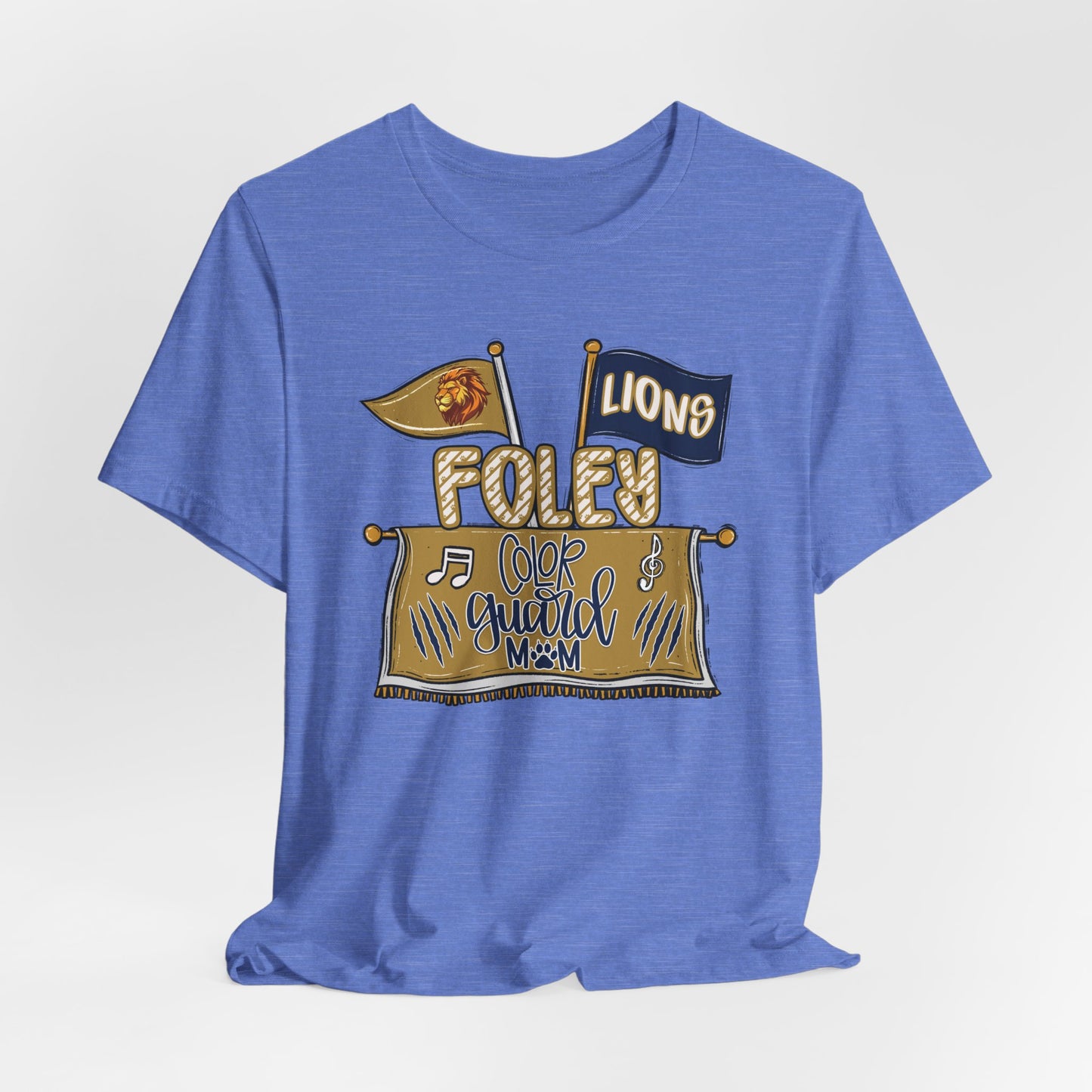 Adult Lions Color Guard Mom Tee - Bella Canvas
