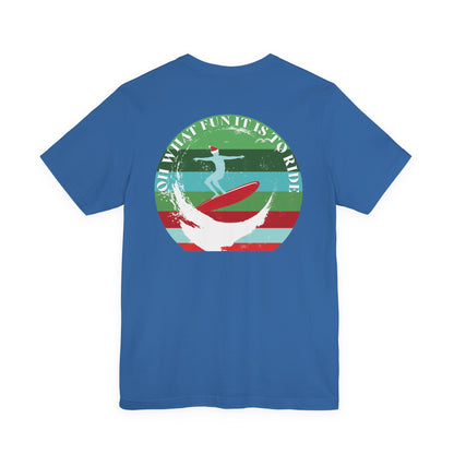 Adult Christmas Surfing Tee - Bella Canvas