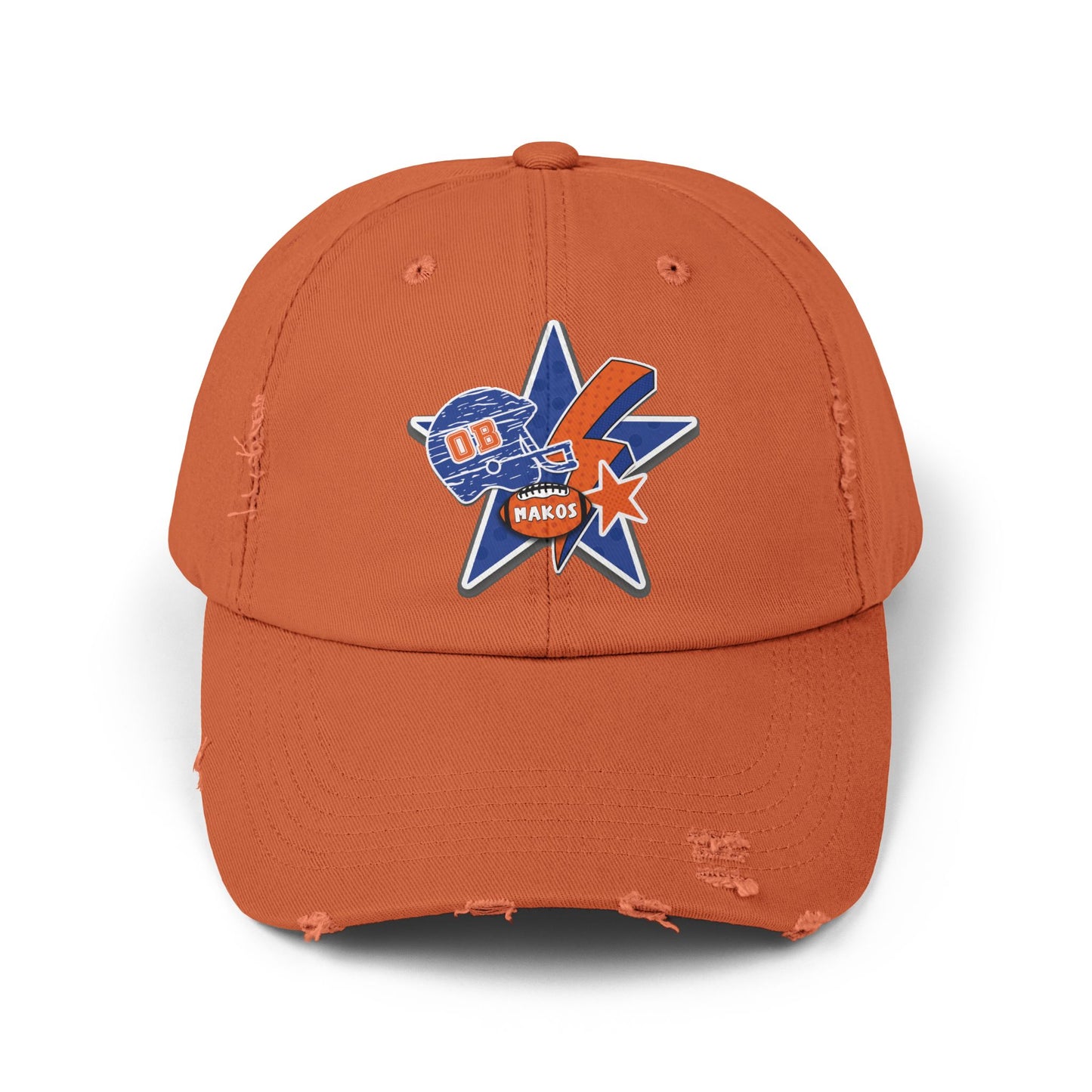 Makos Football Unisex Distressed Cap