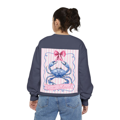 Adult Ono Island Preppy Crab Sweatshirt - Comfort Colors