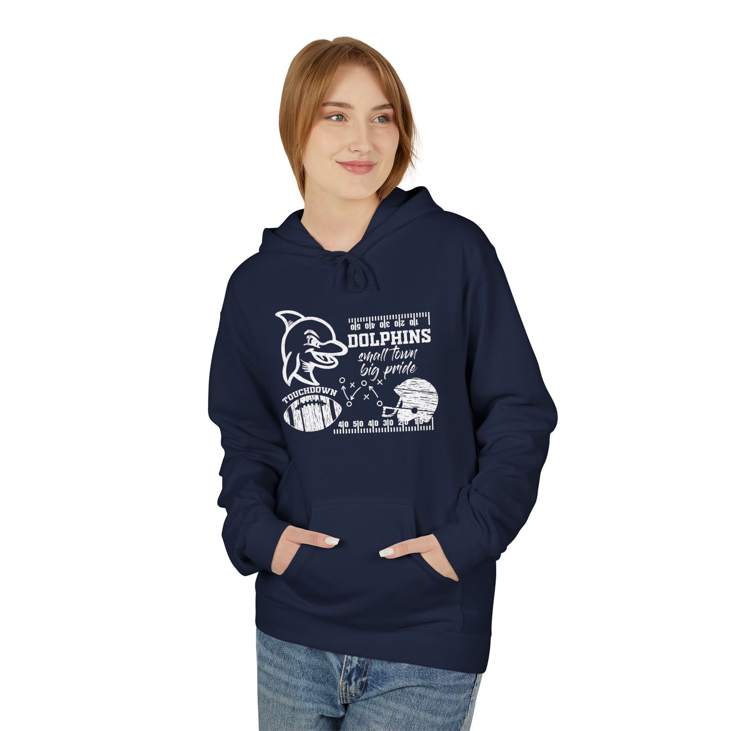 Dolphin Football Hoodie - Gildan
