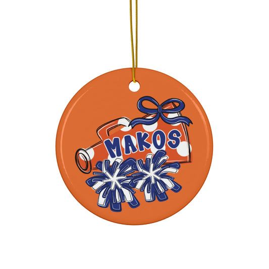 Makos Cheer 2 Sided Ceramic Ornaments