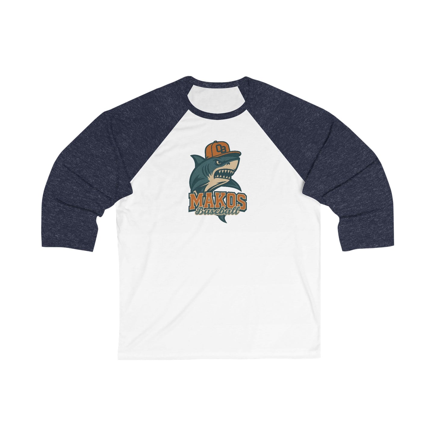 Makos Baseball Raglan - Bella Canvas