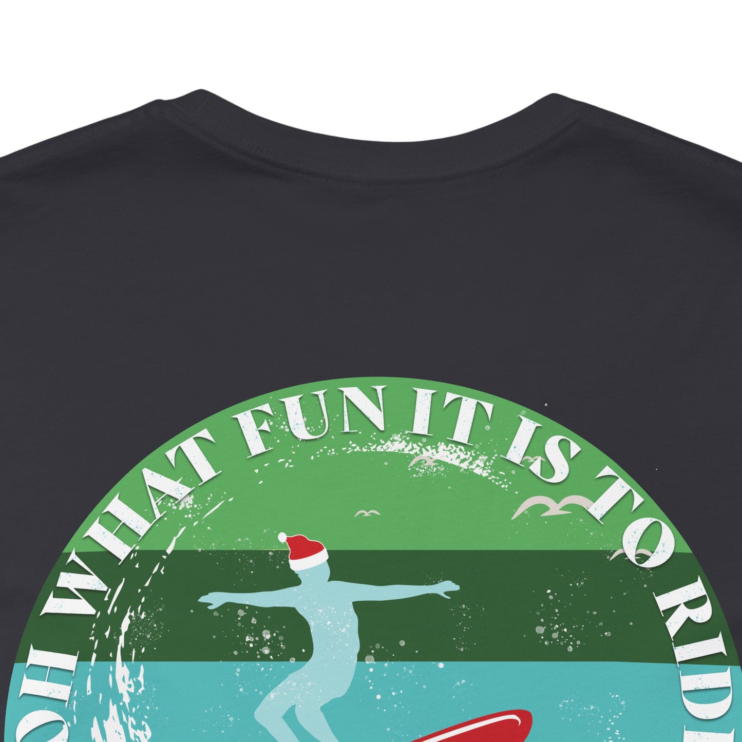 Adult Christmas Surfing Tee - Bella Canvas