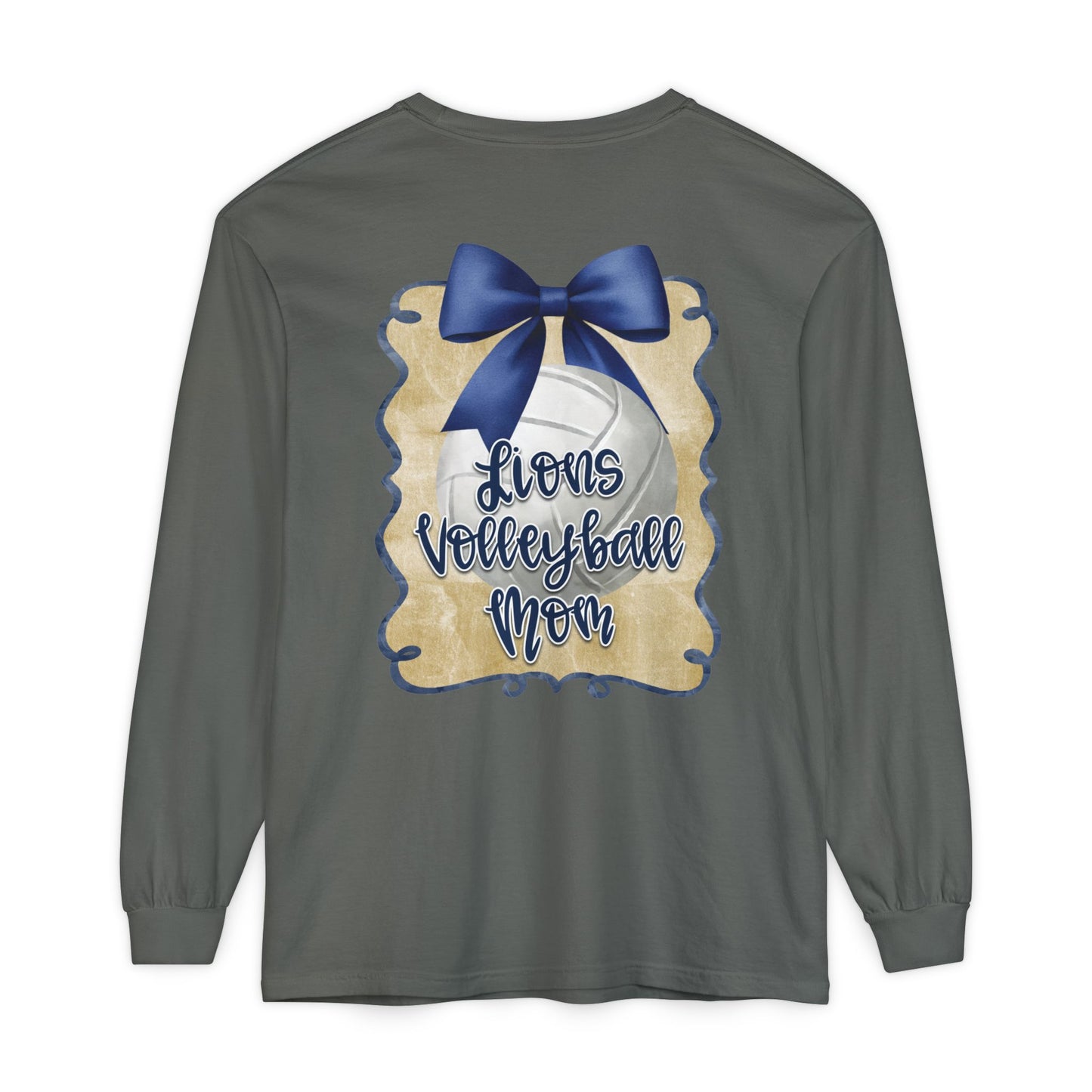 Foley Lions Volleyball Mom Long Sleeve T-Shirt- Comfort Colors