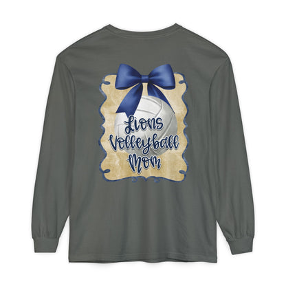 Foley Lions Volleyball Mom Long Sleeve T-Shirt- Comfort Colors