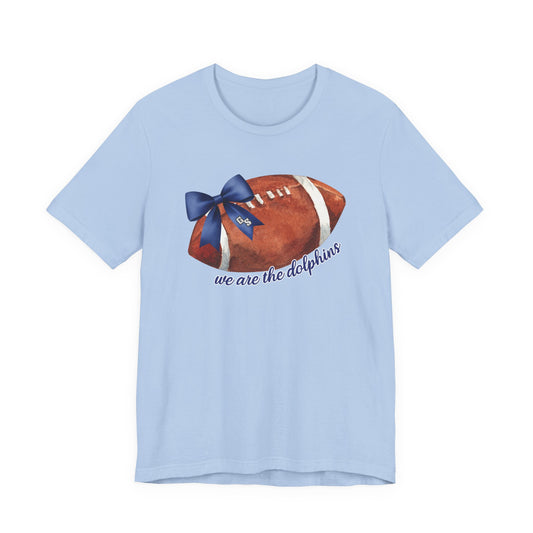 Adult Dolphins Coquette Football Tee