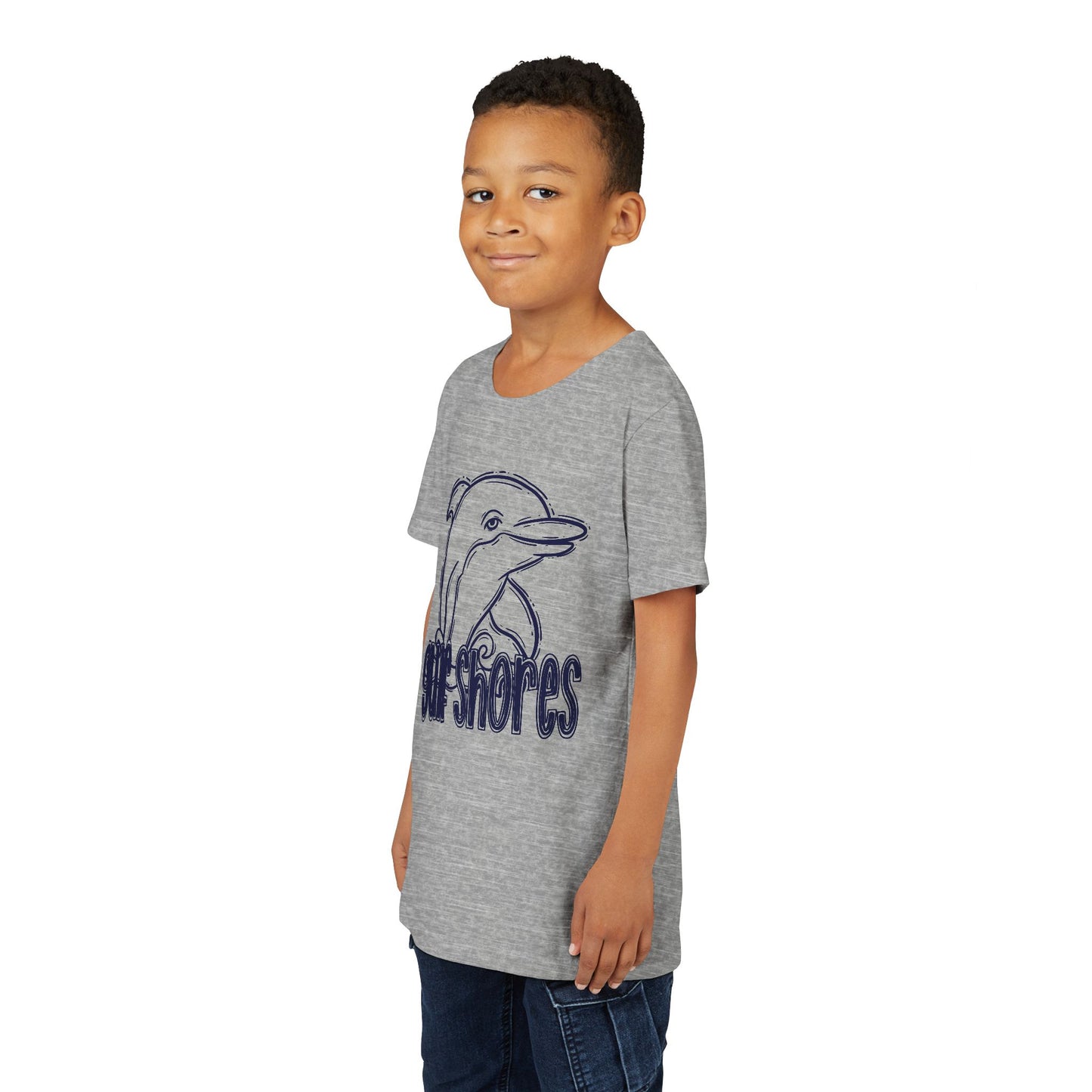 Youth Dolphin Sketch Tee - Bella Canvas