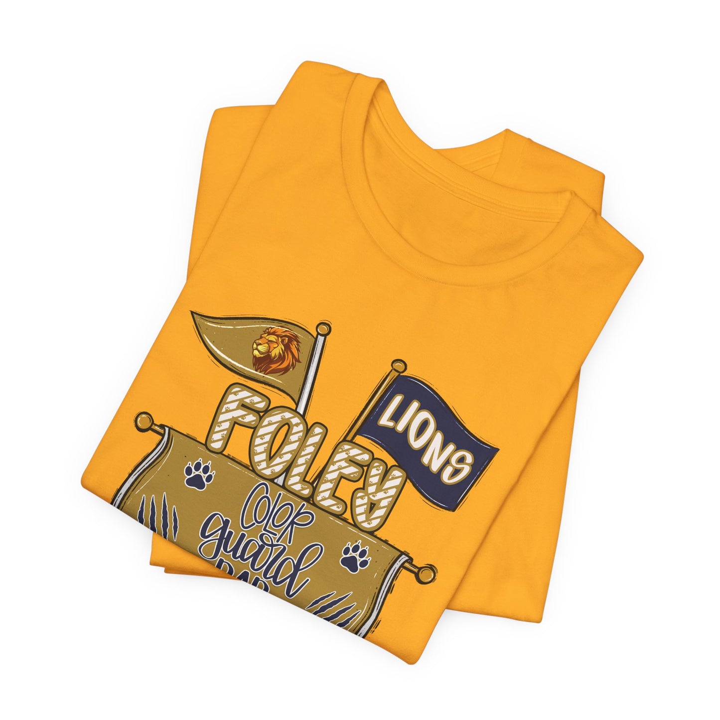 Adult Lions Color Guard Dad Tee - Bella Canvas
