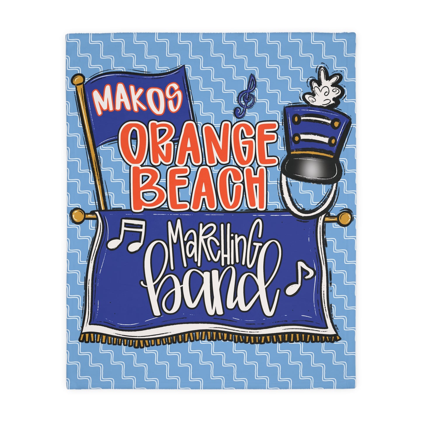 Marching Band 2 Sided Plush Fleece Blanket