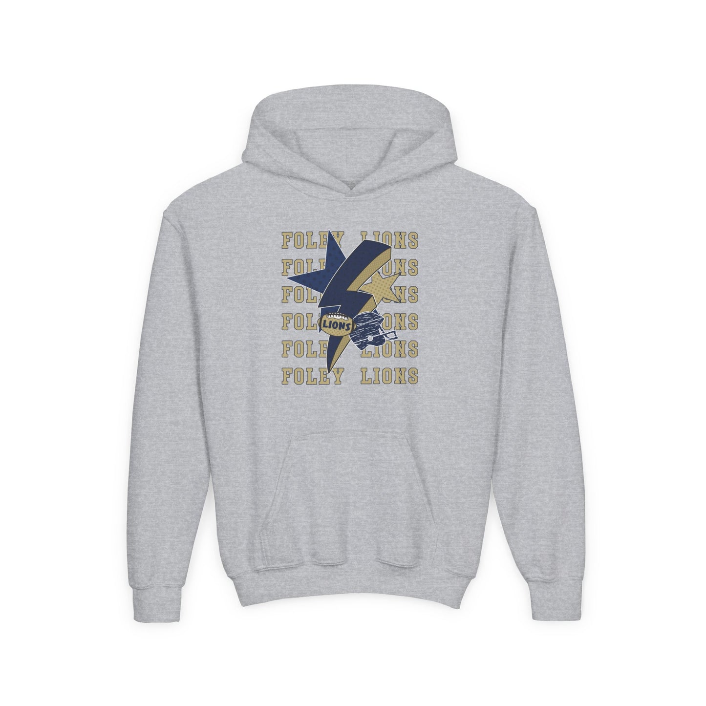 Youth Lions Lightning Football Hoodie