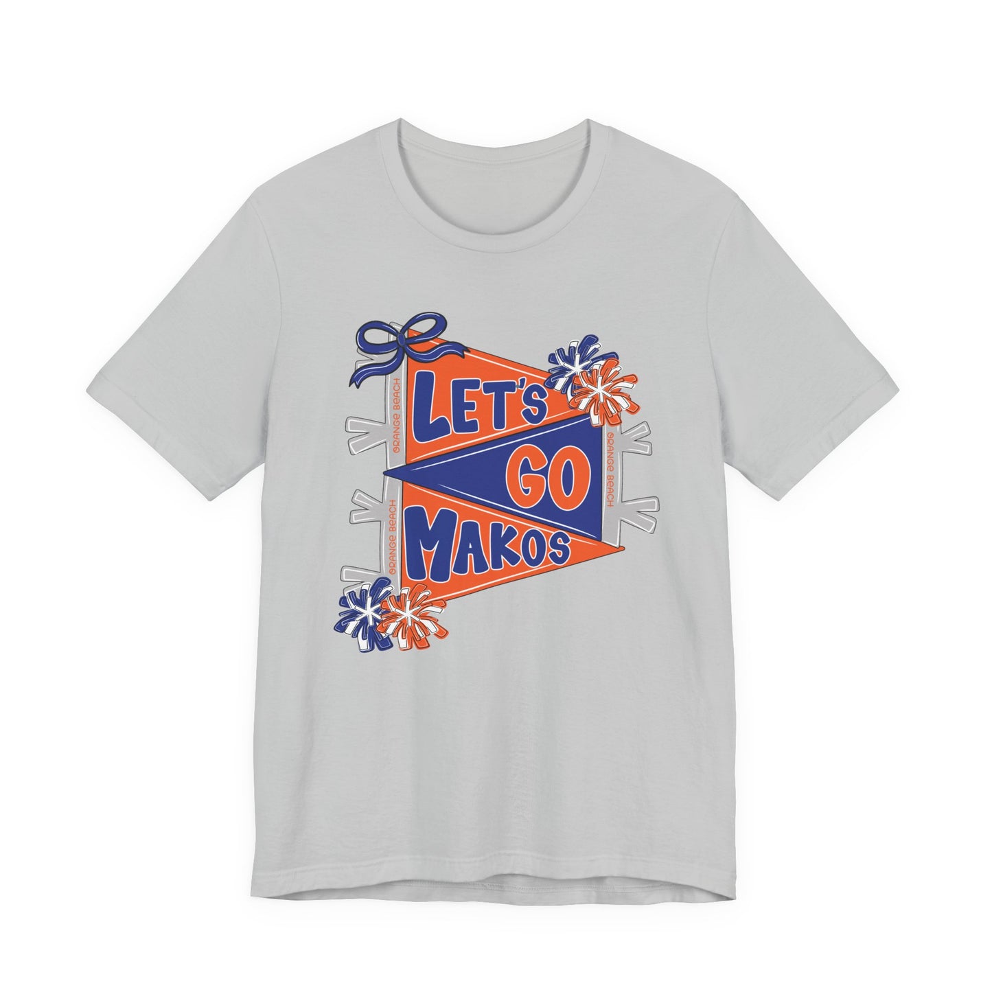 Adult Makos Let's Go Pennant Tee - Bella Canvas
