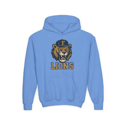 Youth Retro Roaring Lions Hoodie - Gildan