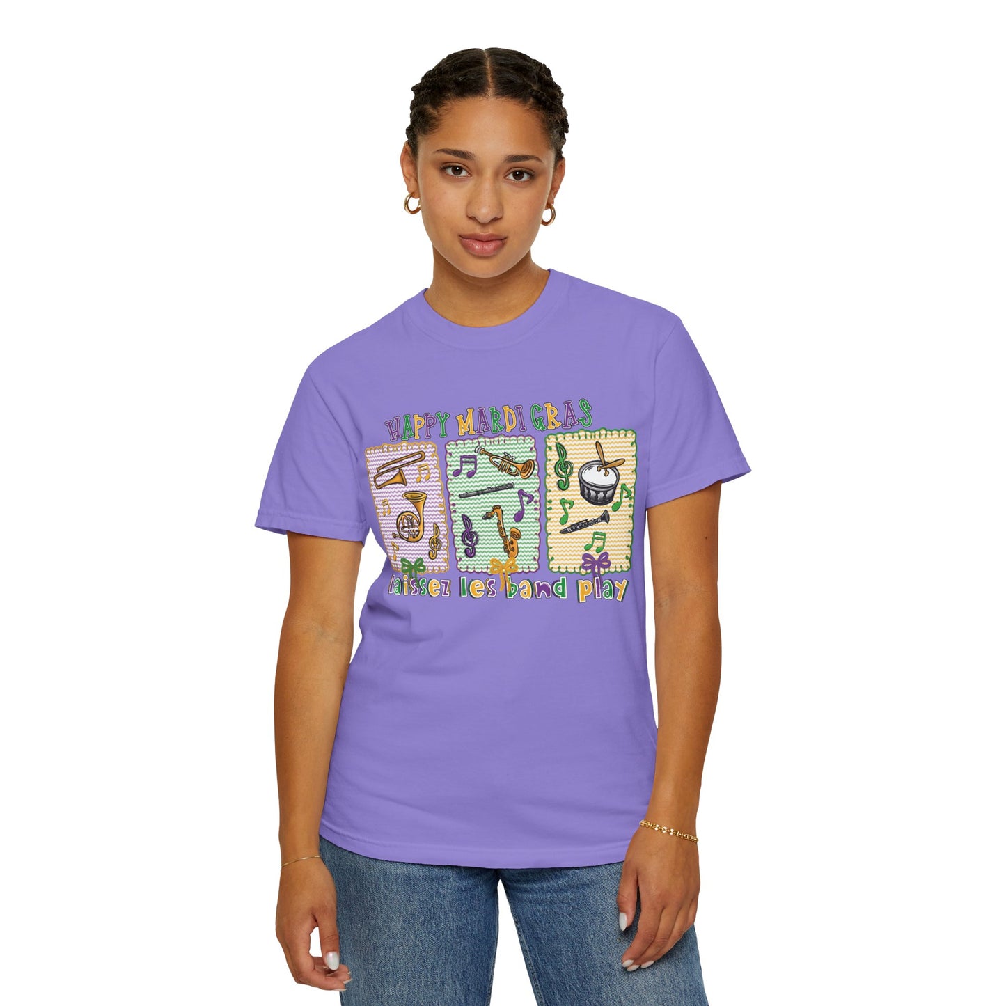 Happy Mardi Gras Jazz T-Shirt — Let the Good Times Roll Shirt