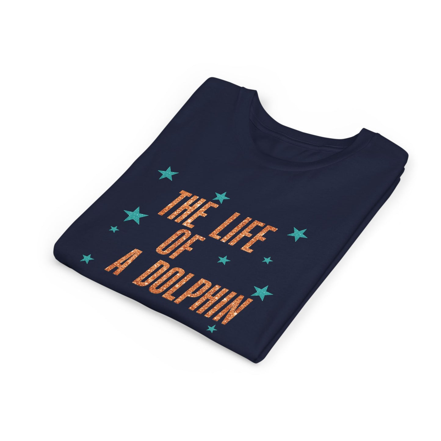 Life of a Dolphin Faux Glitter - Bella Canvas