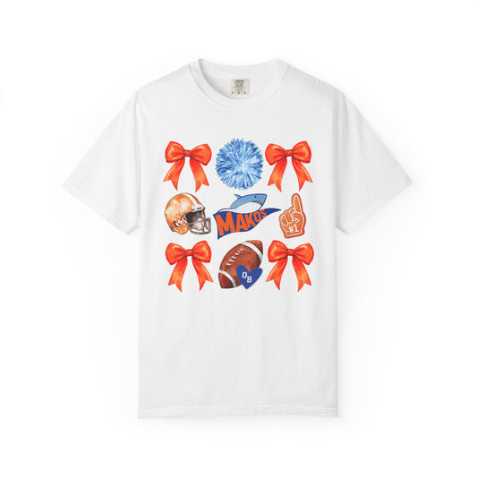 Makos Coquette Football Tee - Comfort Colors
