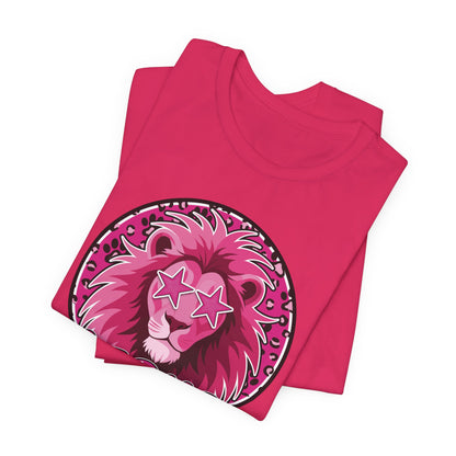 Preppy Pink Lion Tee - Bella Canvas