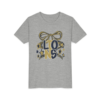 Youth Custom Coquette Ribbon Lions Tee