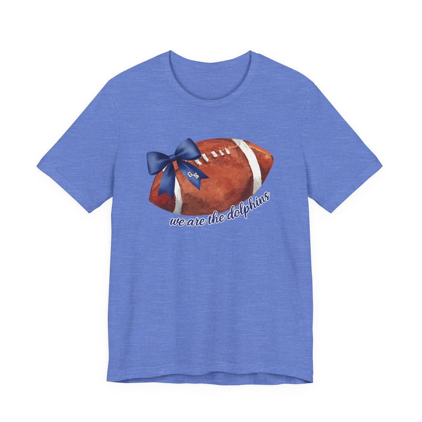 Adult Dolphins Coquette Football Tee