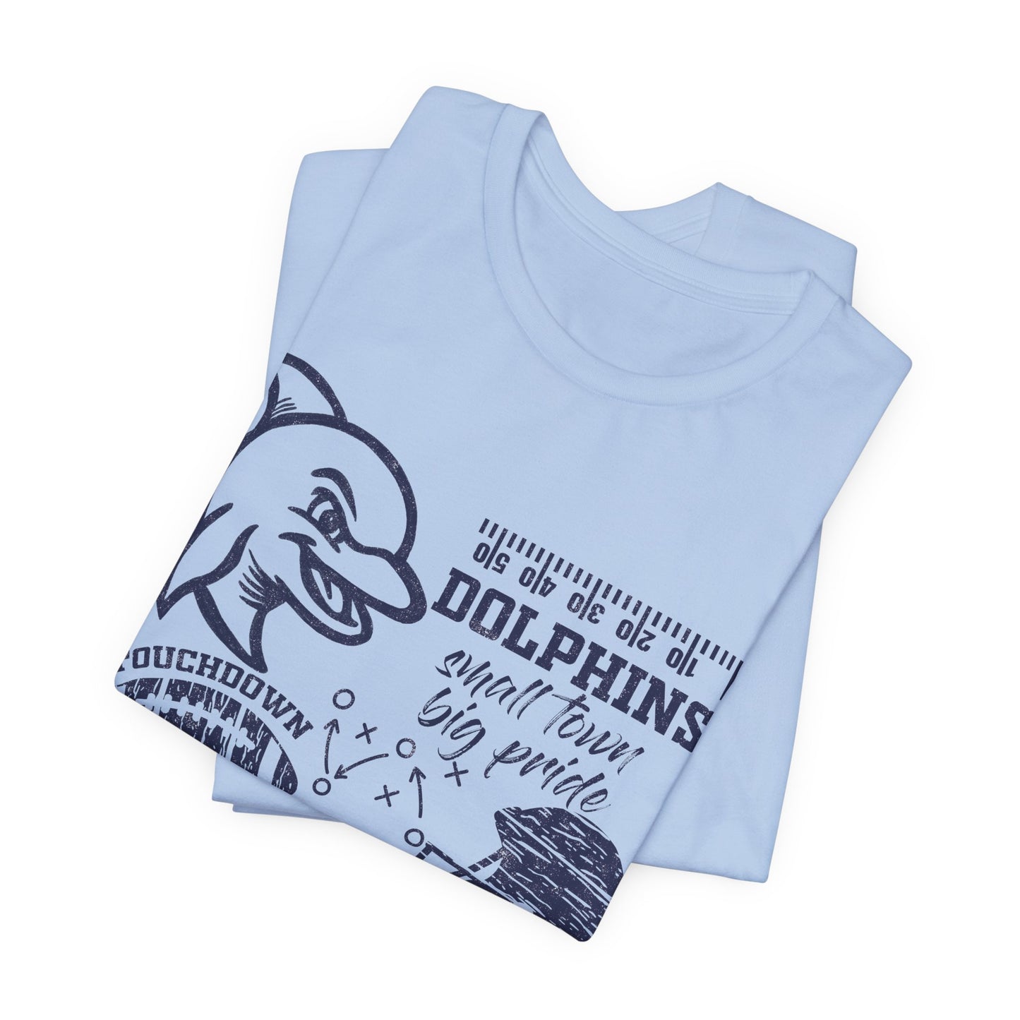 Adult Dolphin Football Tee - Bella Canvas