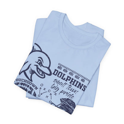 Adult Dolphin Football Tee - Bella Canvas