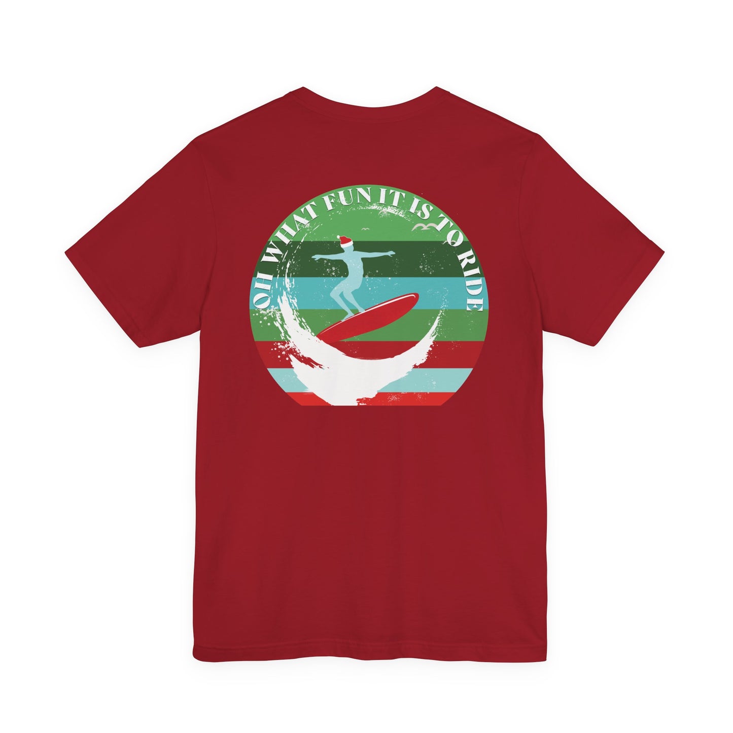 Adult Christmas Surfing Tee - Bella Canvas