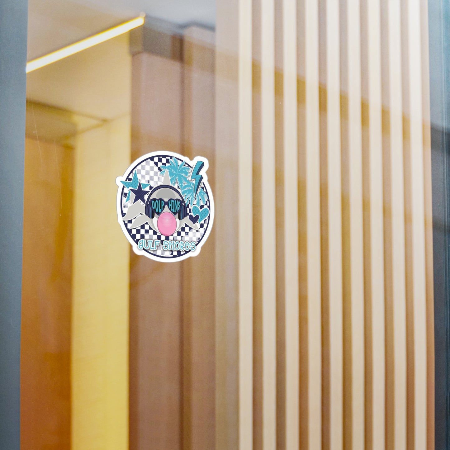 Gulf Shores Dolphin We're Poppin Kiss-Cut Vinyl Decal