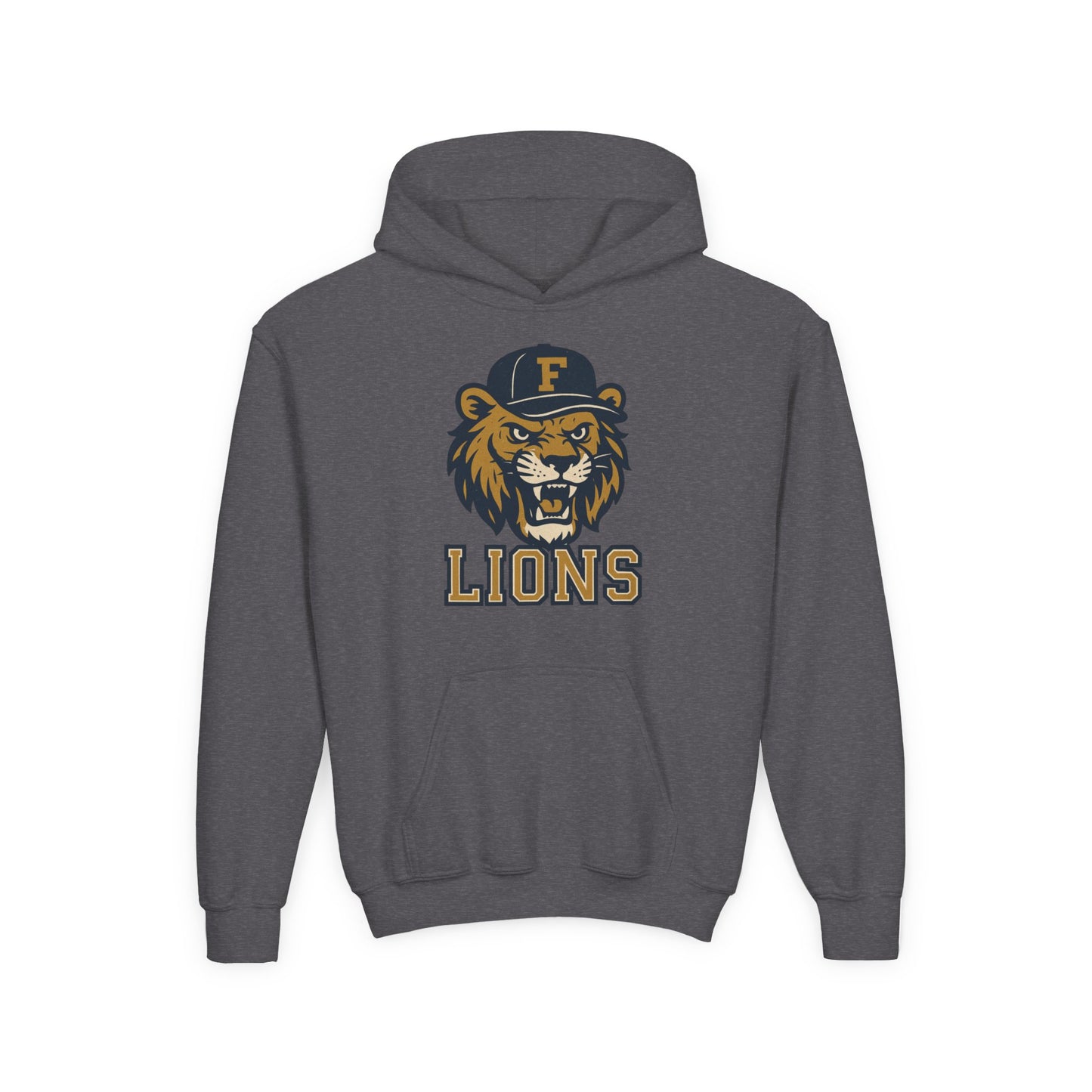 Youth Retro Roaring Lions Hoodie - Gildan