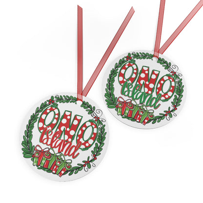 Ono Island Wreath Metal Ornament